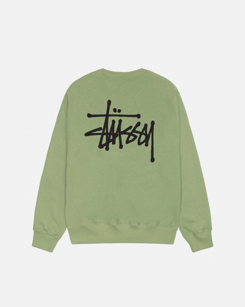 Hanorace Stussy Basic Stüssy Crew Verzi | 86912-IKJV