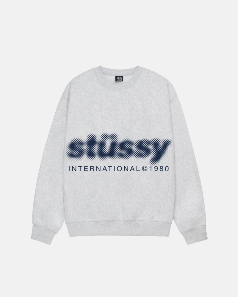 Hanorace Stussy Blur Crew Gri | 50132-TXNC