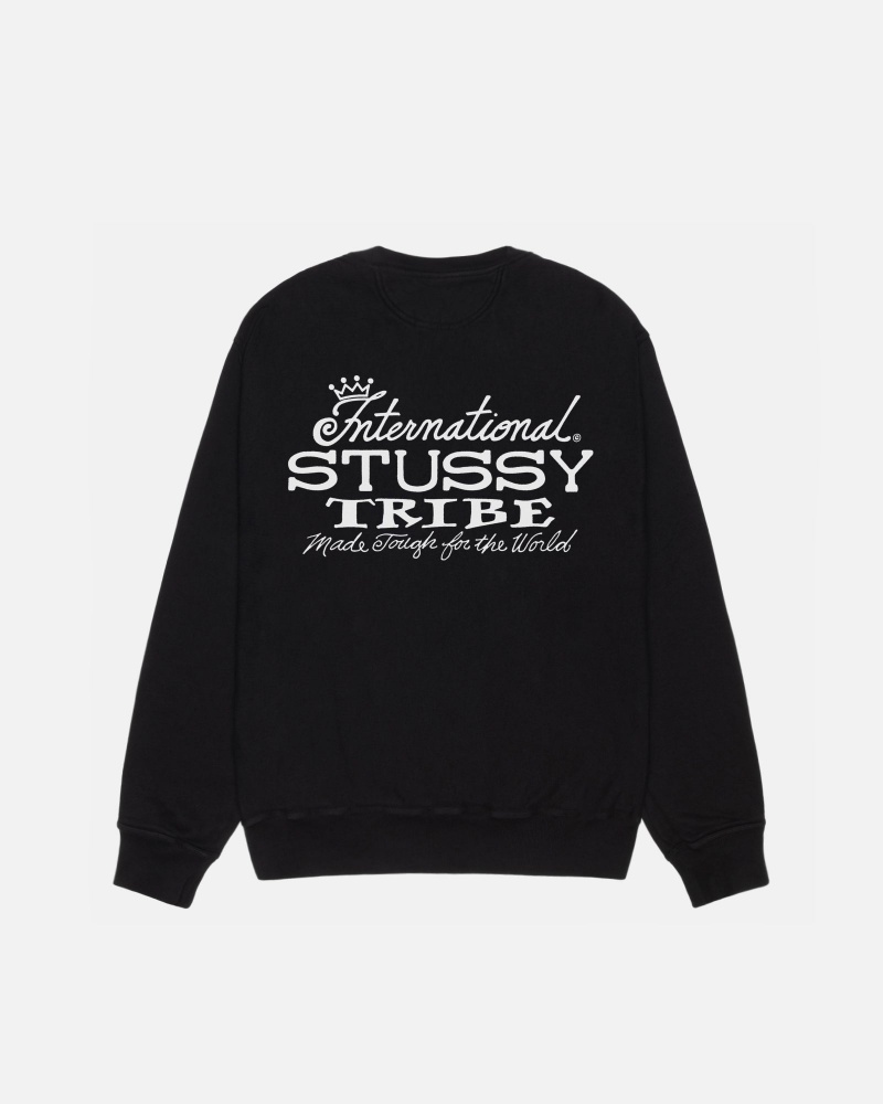 Hanorace Stussy Ist Crew Pigment Dyed Negrii | 18079-PIRV