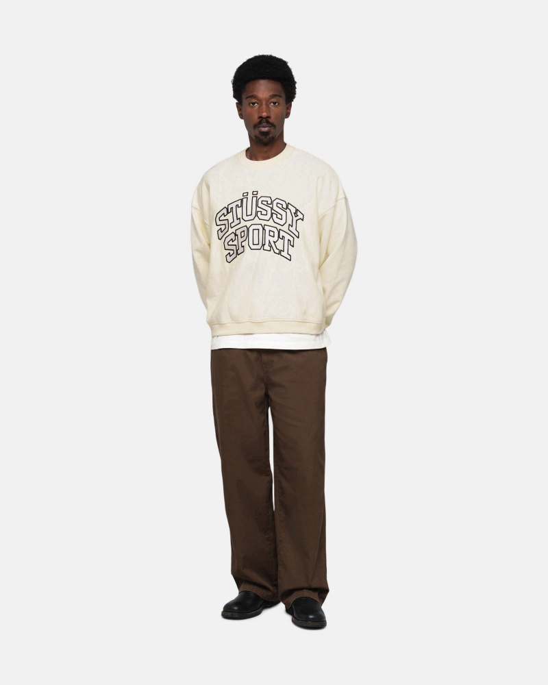 Hanorace Stussy Stüssy Sport Relaxed Oversized Crew Albi | 45107-EDVP