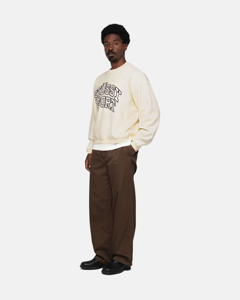 Hanorace Stussy Stüssy Sport Relaxed Oversized Crew Albi | 45107-EDVP