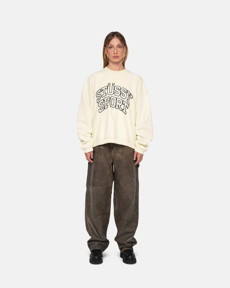 Hanorace Stussy Stüssy Sport Relaxed Oversized Crew Albi | 45107-EDVP