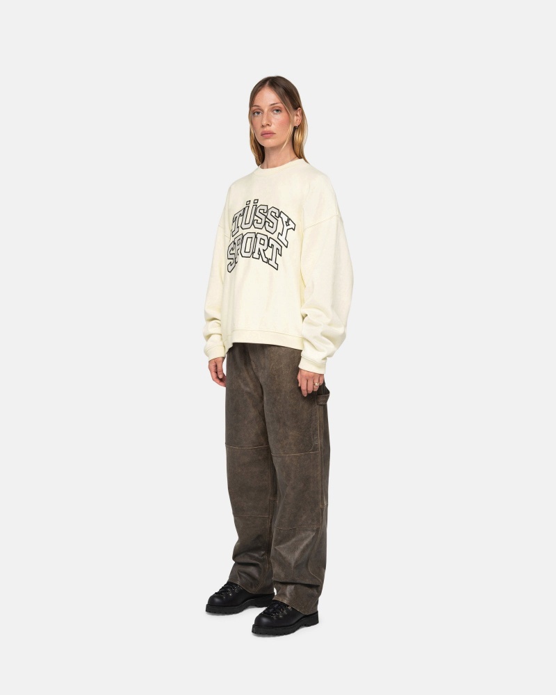 Hanorace Stussy Stüssy Sport Relaxed Oversized Crew Albi | 45107-EDVP