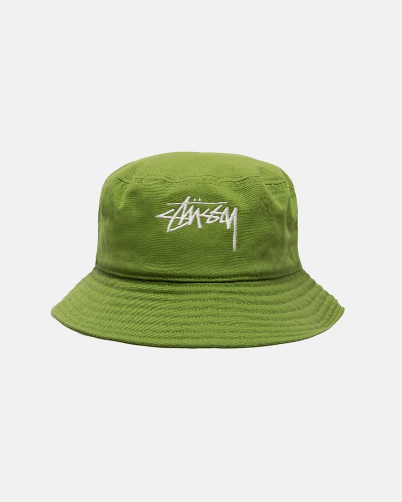 Palarie Stussy Bucket Big Stock Verzi | 23976-SKZH