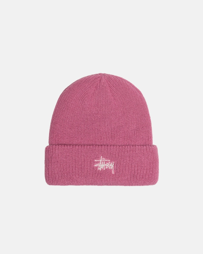 Palarie Stussy Cuff Beanie Basic Roz | 96847-VKFX