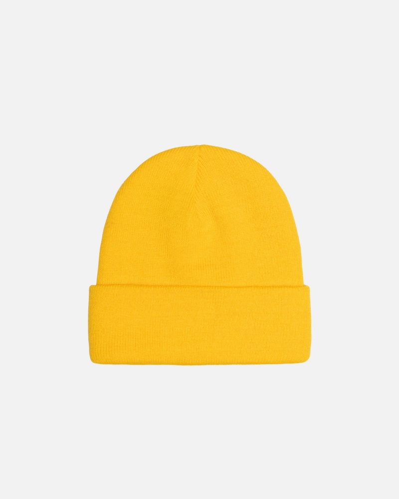 Palarie Stussy Cuff Beanie Stock Muștar | 28561-PXTQ