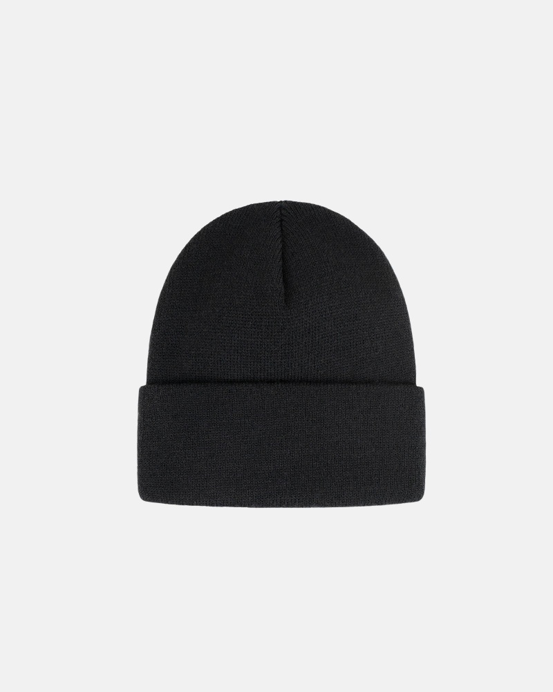 Palarie Stussy Cuff Beanie Stock Negrii | 65109-CDTA