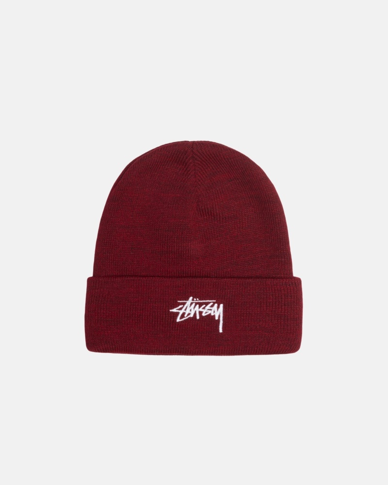 Palarie Stussy Cuff Beanie Stock Rosii | 56129-GBIZ