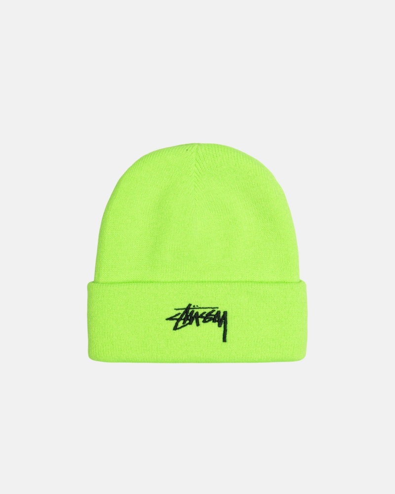 Palarie Stussy Cuff Beanie Stock Verzi | 07368-WSNT