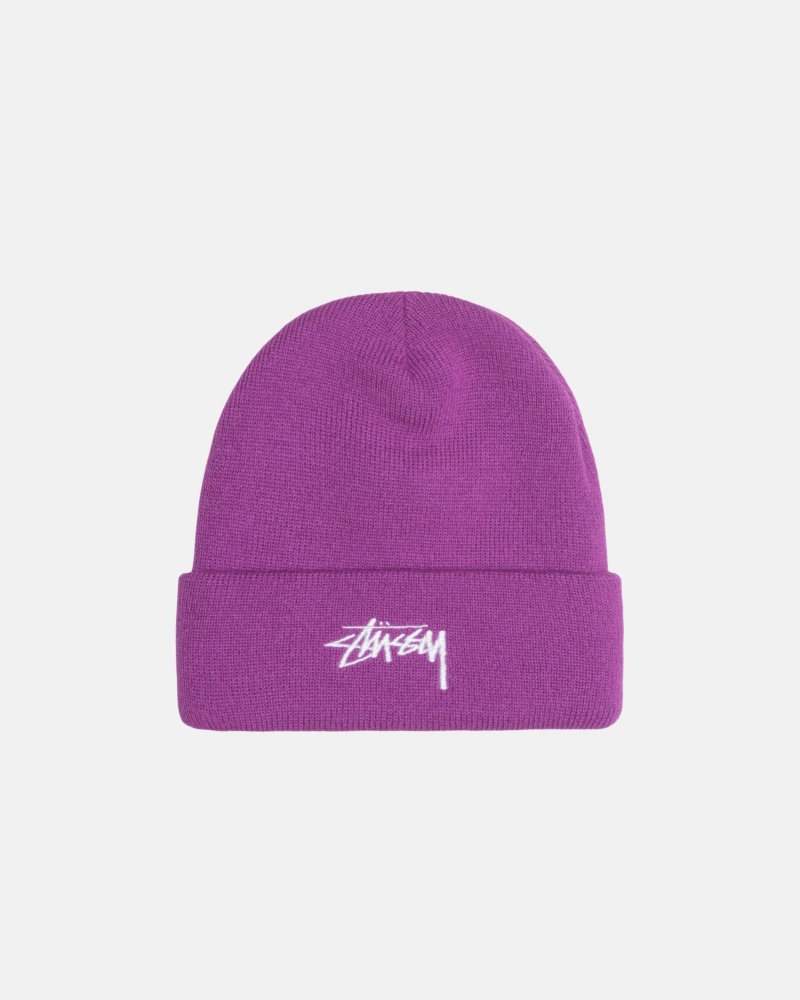 Palarie Stussy Cuff Beanie Stock Violet | 02149-DNIZ