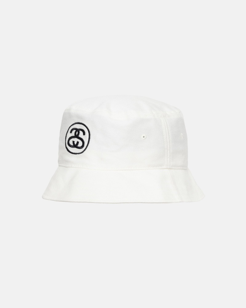 Palarie Stussy Deep Bucket Ss Link Albi | 02391-WYFD