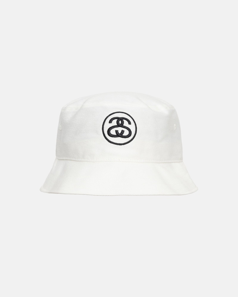 Palarie Stussy Deep Bucket Ss Link Albi | 02391-WYFD