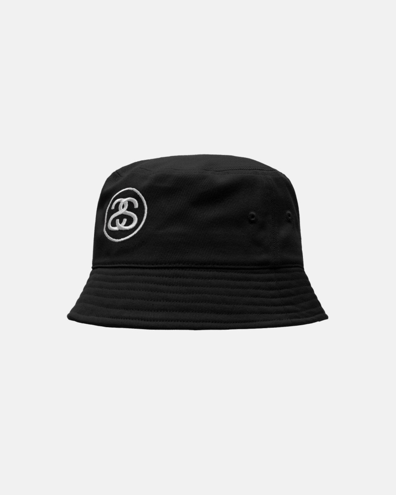 Palarie Stussy Deep Bucket Ss Link Negrii | 60538-YXNQ