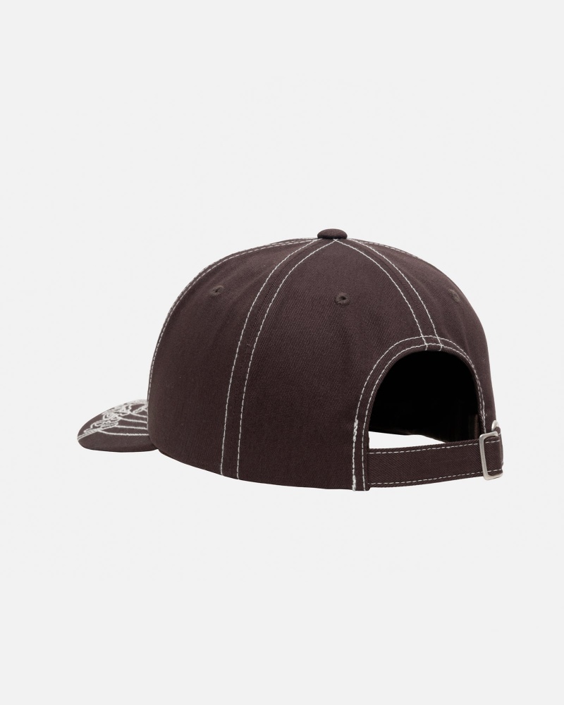 Palarie Stussy Low Pro Basic Stitch Strapback Maro | 26540-QHWY