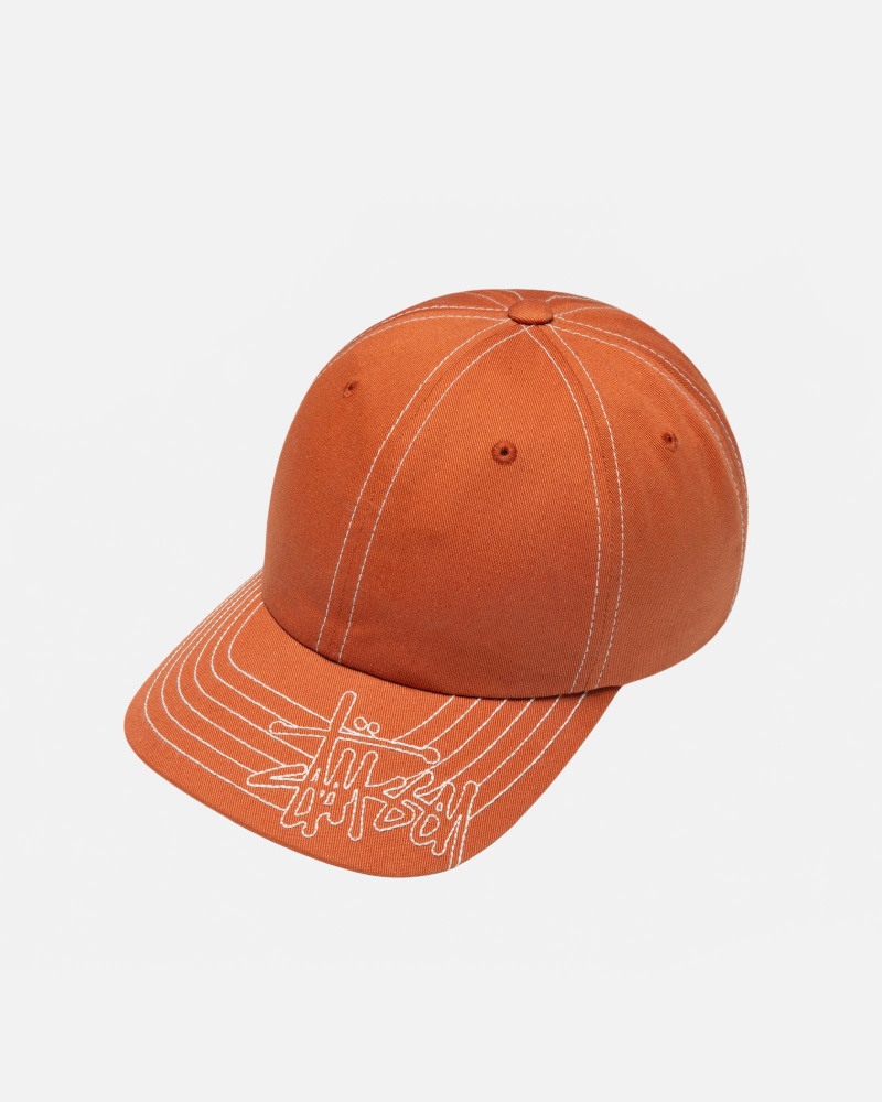 Palarie Stussy Low Pro Basic Stitch Strapback Portocalii | 29857-ZXTA