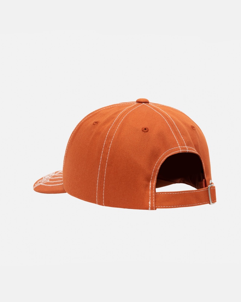 Palarie Stussy Low Pro Basic Stitch Strapback Portocalii | 29857-ZXTA