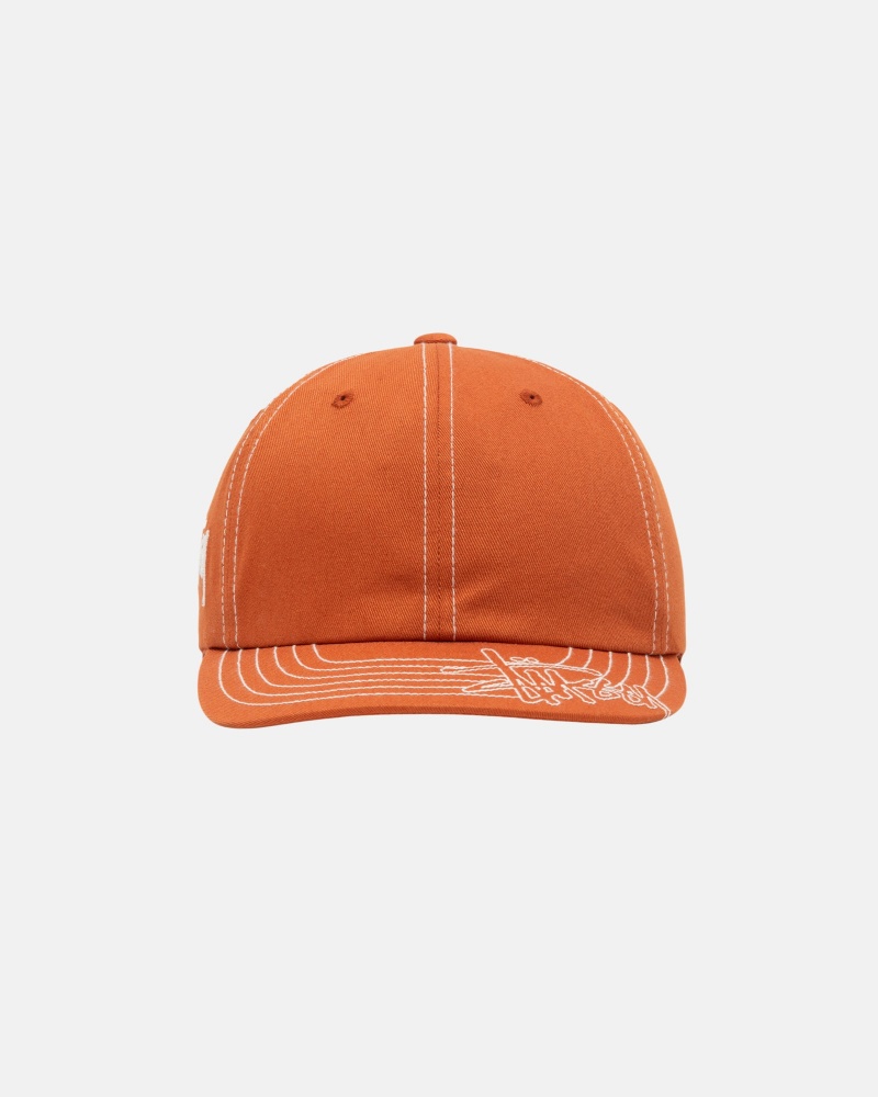 Palarie Stussy Low Pro Basic Stitch Strapback Portocalii | 29857-ZXTA