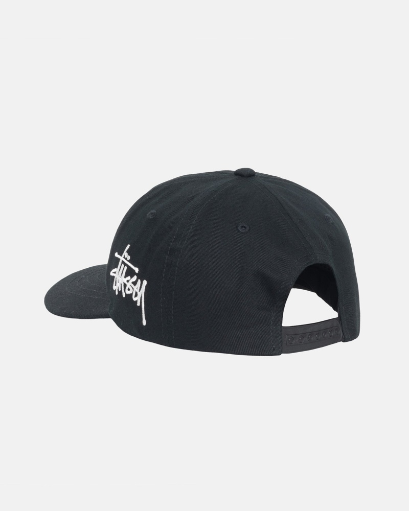 Palarie Stussy Low Pro Chenille S Snapback Negrii | 50478-IXSP