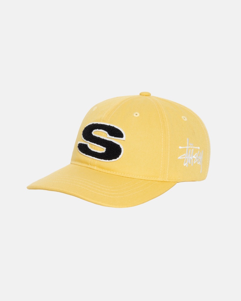 Palarie Stussy Low Pro Chenille S Snapback Muștar | 01963-JEQZ