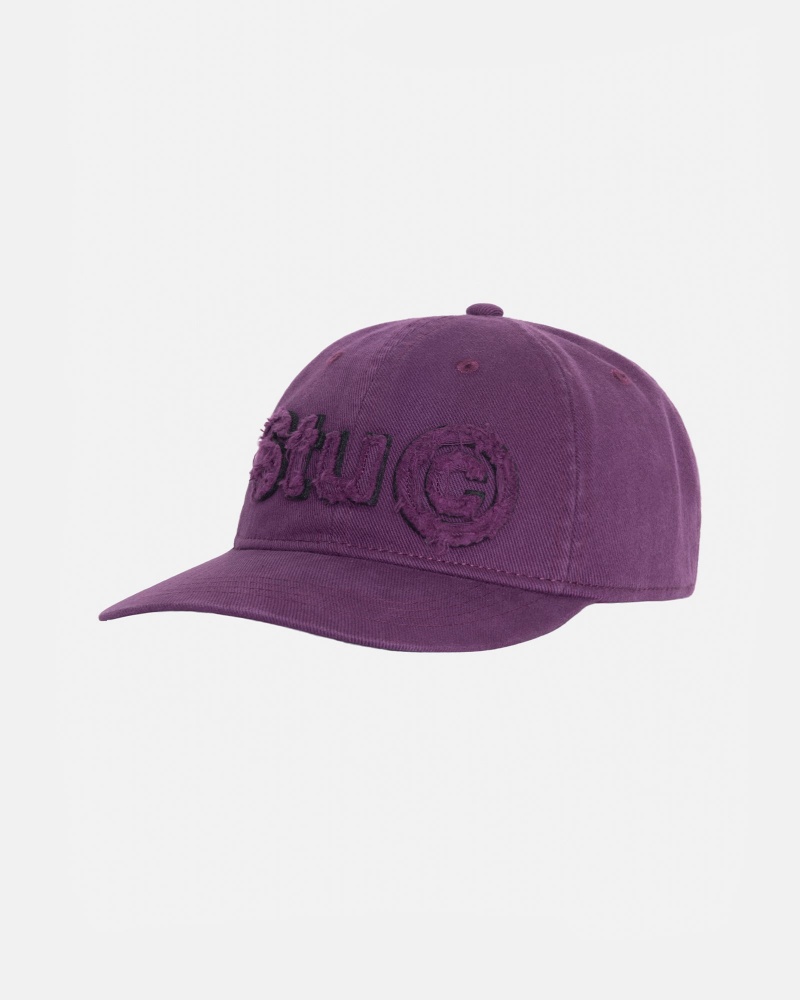 Palarie Stussy Low Pro Copyright Applique Strapback Violet | 94385-IGCR