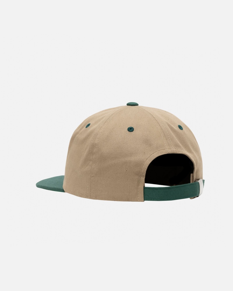 Palarie Stussy Mid-High-Depth Basic Star Strapback Kaki | 39807-WOBI