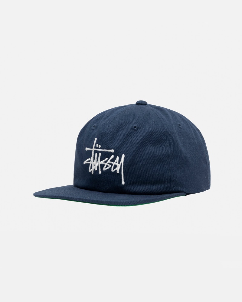 Palarie Stussy Mid-High-Depth Basic Strapback Bleumarin | 25701-DTJK