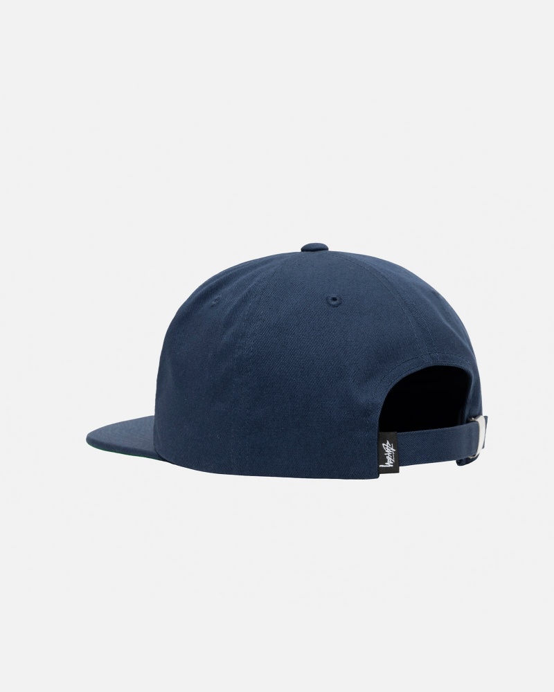 Palarie Stussy Mid-High-Depth Basic Strapback Bleumarin | 25701-DTJK