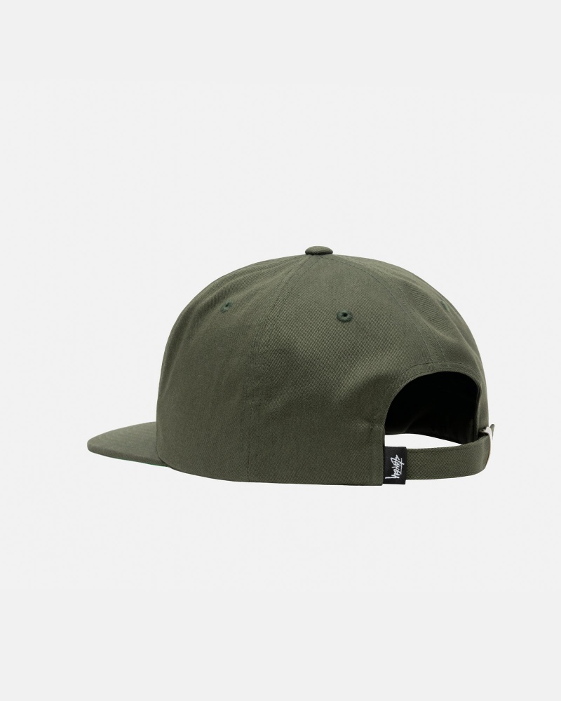 Palarie Stussy Mid-High-Depth Basic Strapback Masline Verzi | 29615-MRXN