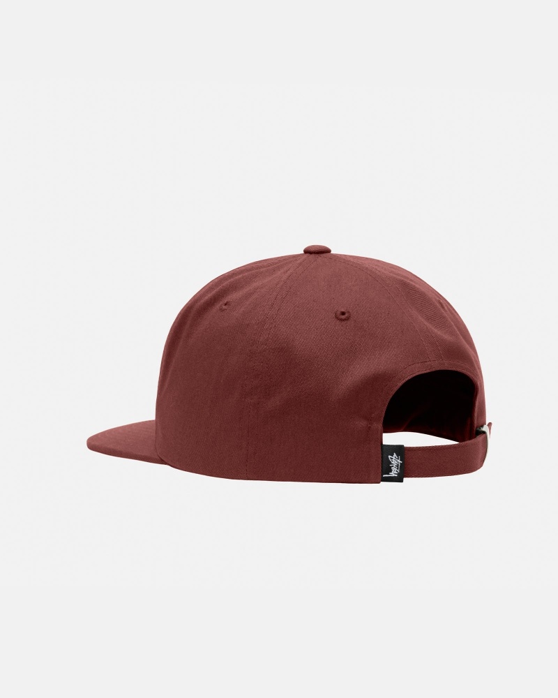 Palarie Stussy Mid-High-Depth Basic Strapback Rosii Maro | 05782-QRXV