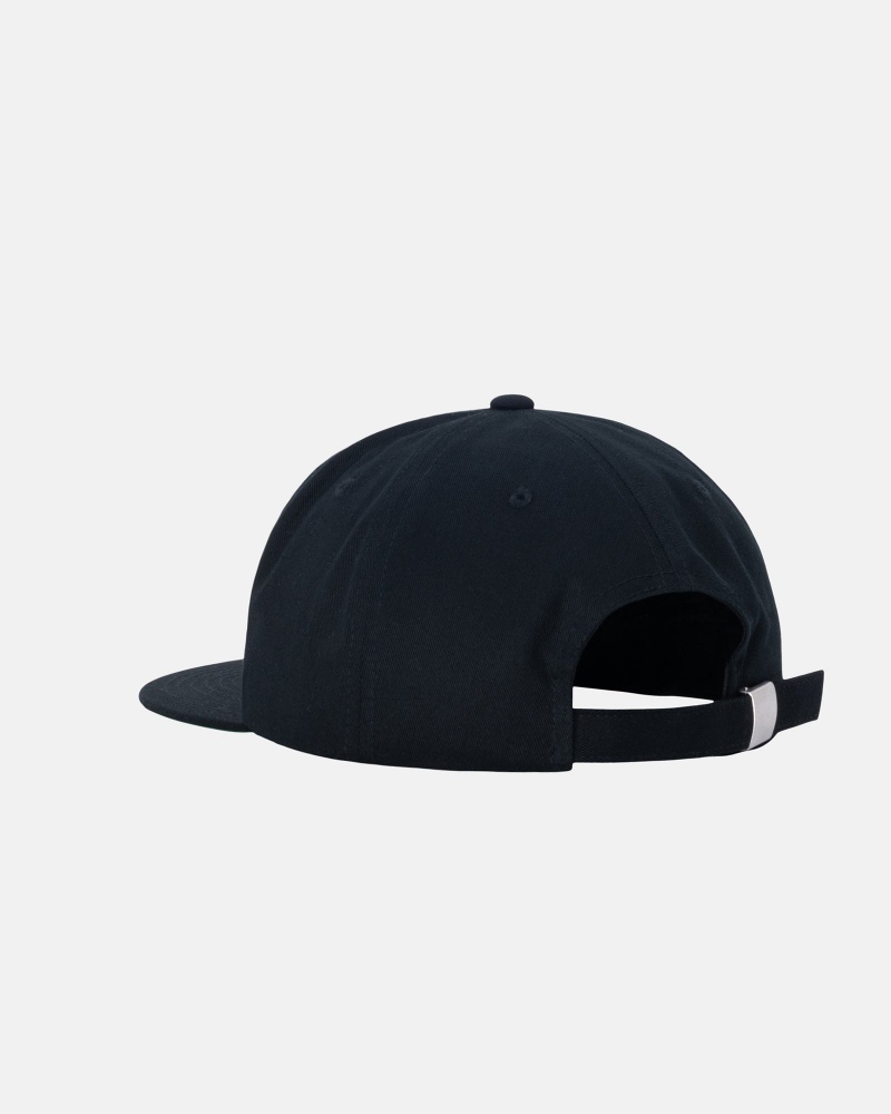 Palarie Stussy Mid-High-Depth Stu Arch Strapback Negrii | 21084-NREV