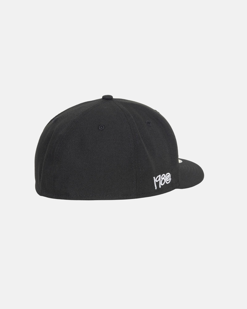 Palarie Stussy New Era 59fifty Curly S Negrii | 52603-GTIM