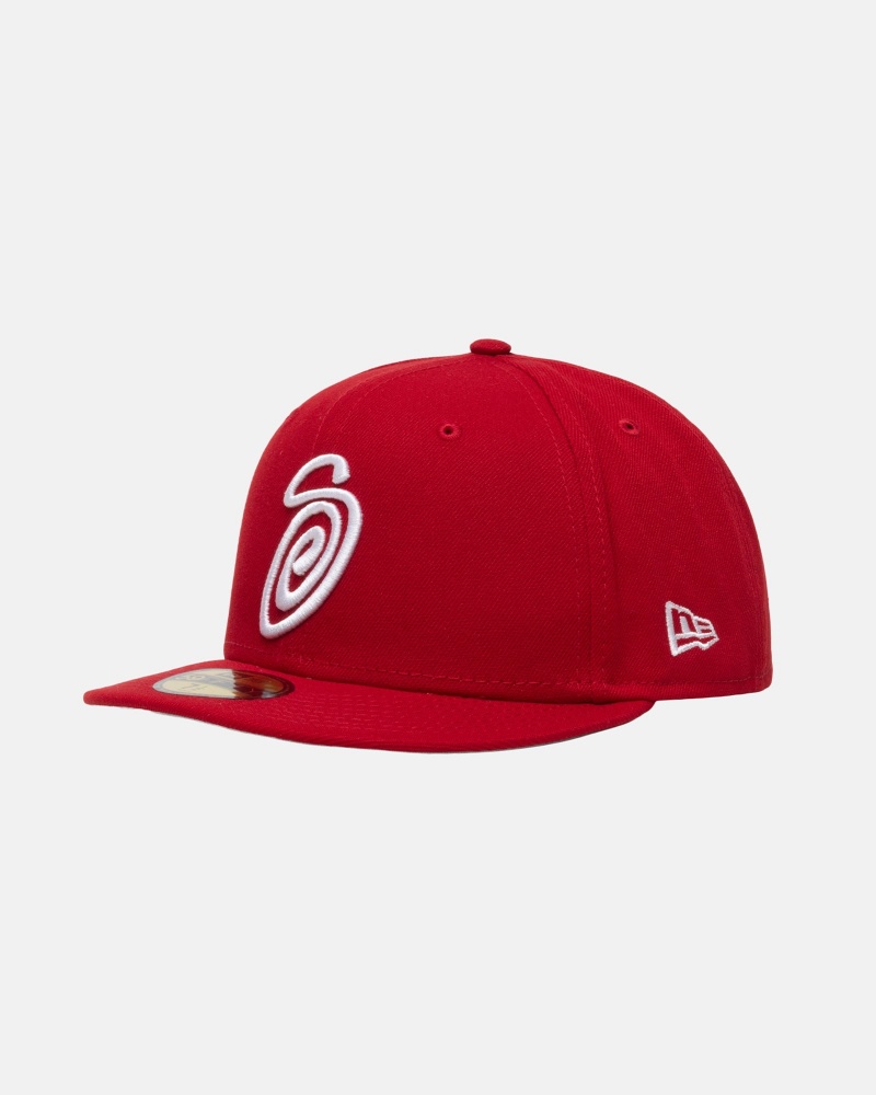 Palarie Stussy New Era 59fifty Curly S Rosii | 97451-GIHE