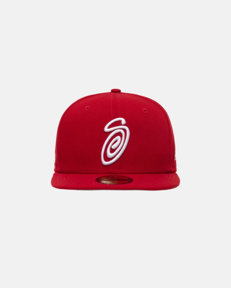 Palarie Stussy New Era 59fifty Curly S Rosii | 97451-GIHE