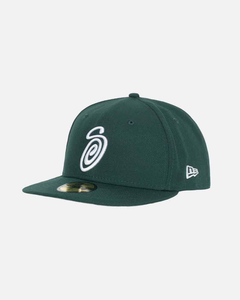 Palarie Stussy New Era 59fifty Curly S Verzi | 83157-PEDR