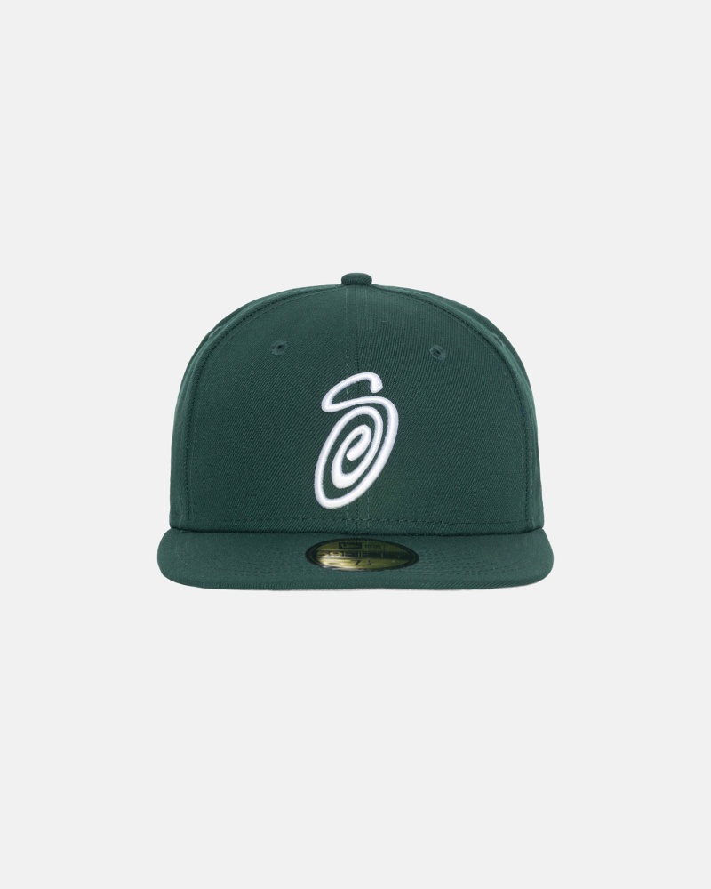 Palarie Stussy New Era 59fifty Curly S Verzi | 83157-PEDR