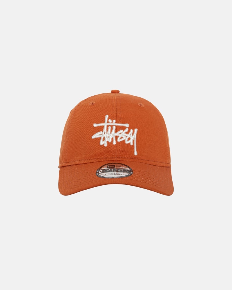 Palarie Stussy New Era 9twenty Basic Strapback Portocalii | 91682-BSDL