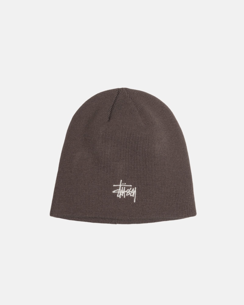 Palarie Stussy Skullcap Basic Gri Inchis | 86179-UNAK