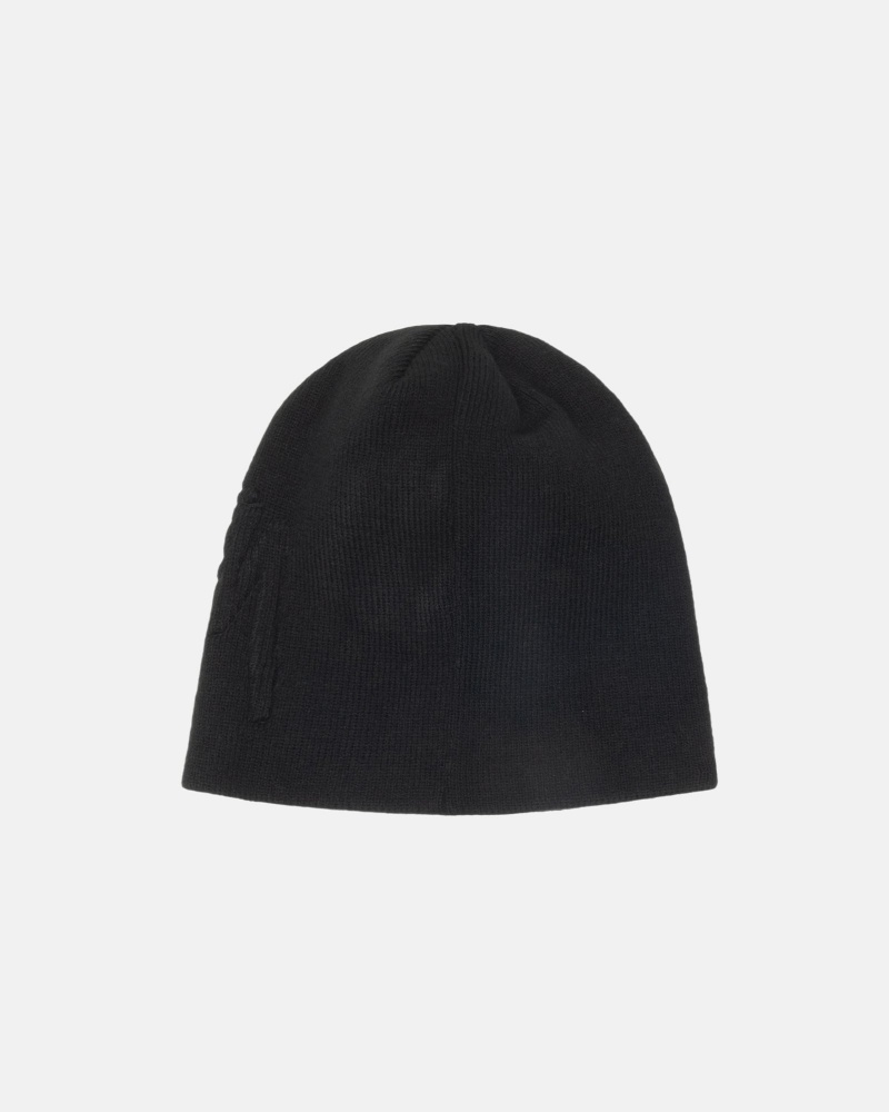 Palarie Stussy Skullcap Embossed Smooth Stock Negrii | 50726-WZED