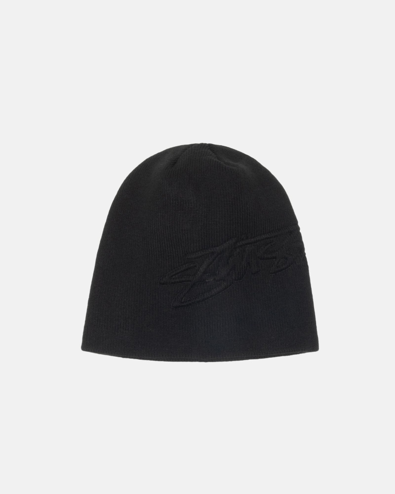 Palarie Stussy Skullcap Embossed Smooth Stock Negrii | 50726-WZED