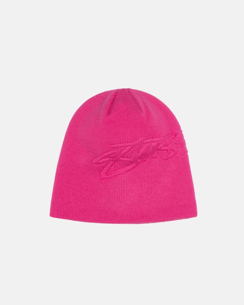 Palarie Stussy Skullcap Embossed Smooth Stock Roz | 86359-GEZP