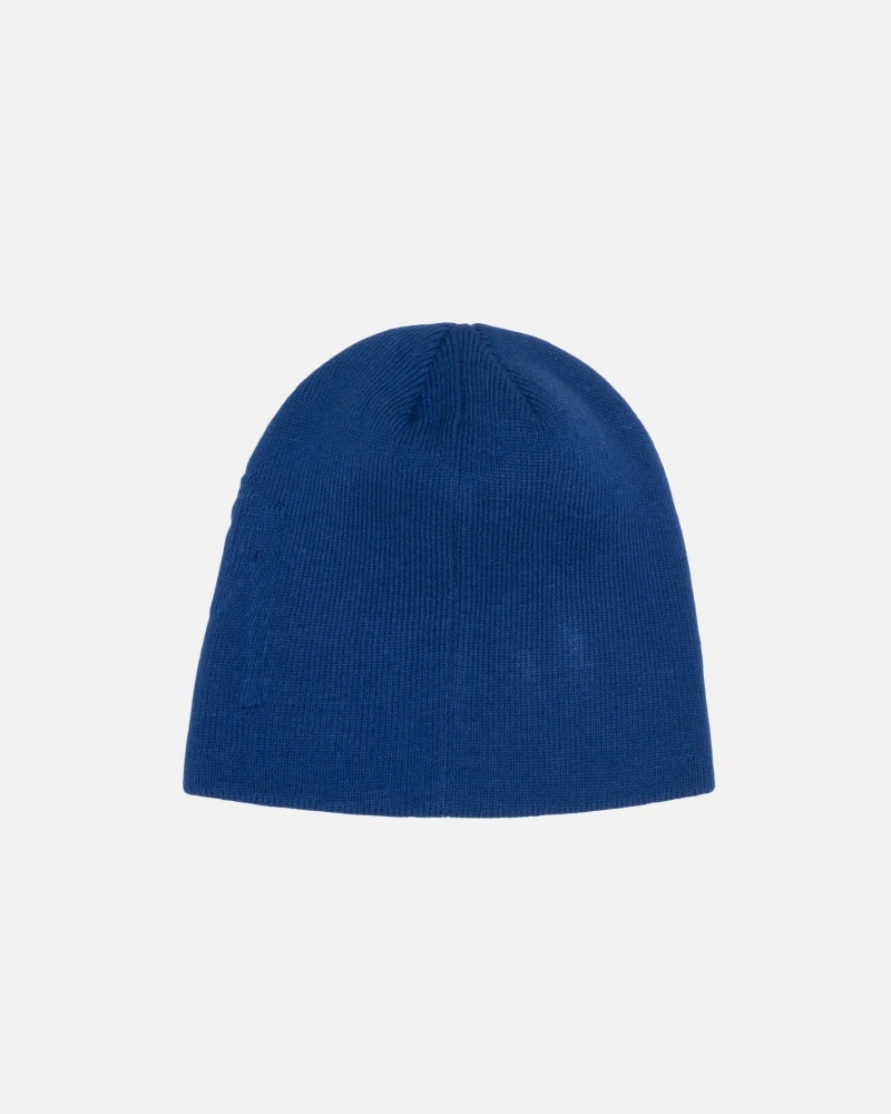 Palarie Stussy Skullcap Embossed Smooth Stock Albastru Regal | 06952-DKPC