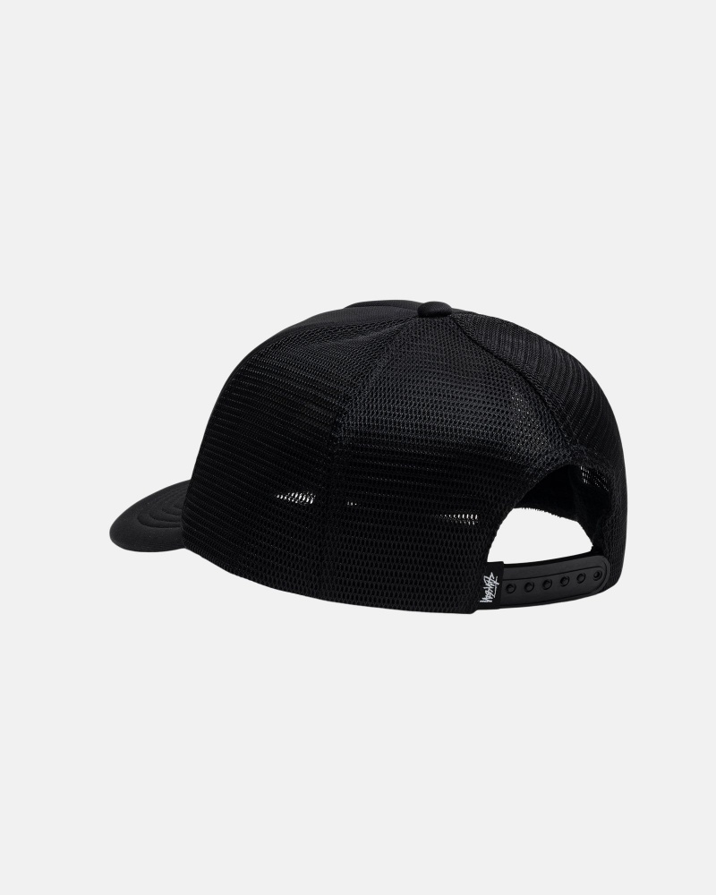 Palarie Stussy Trucker 8 Ball Snapback Negrii | 74308-AXHQ