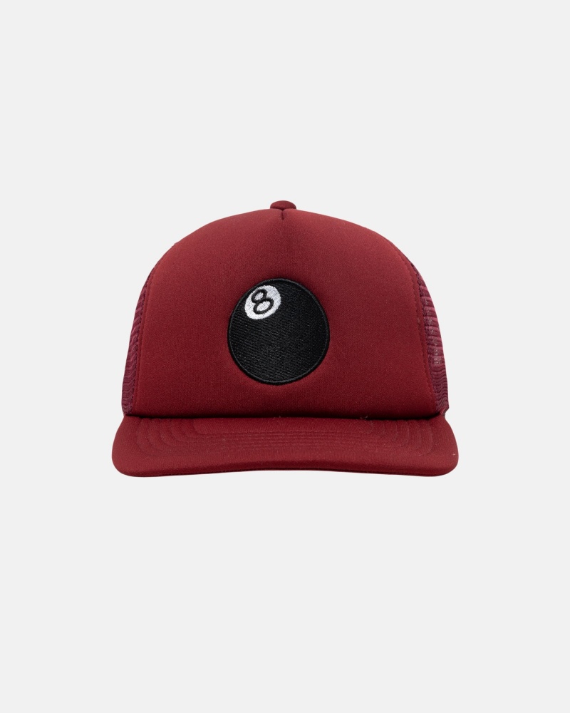 Palarie Stussy Trucker 8 Ball Snapback Rosii | 34561-HYPK