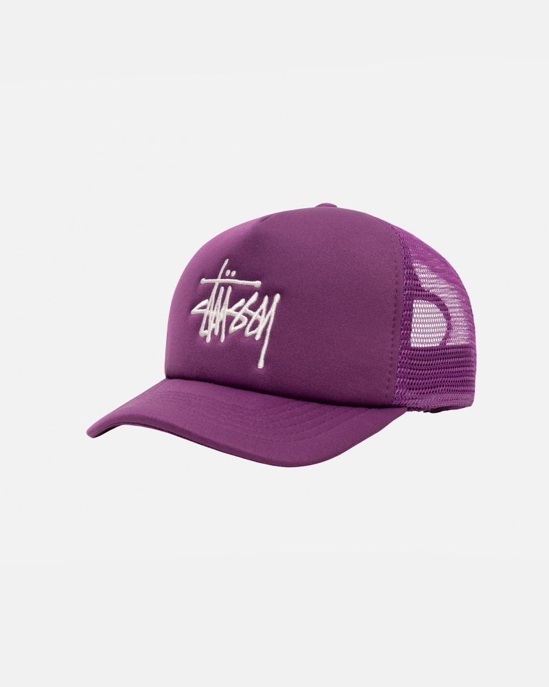 Palarie Stussy Trucker Big Basic Snapback Violet | 47692-WZUG