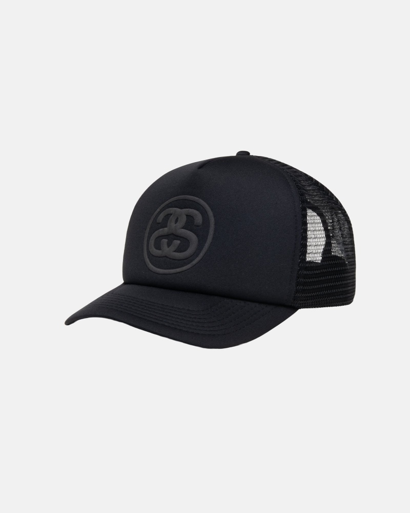 Palarie Stussy Trucker Ss-Link Snapback Negrii | 45320-VOUP