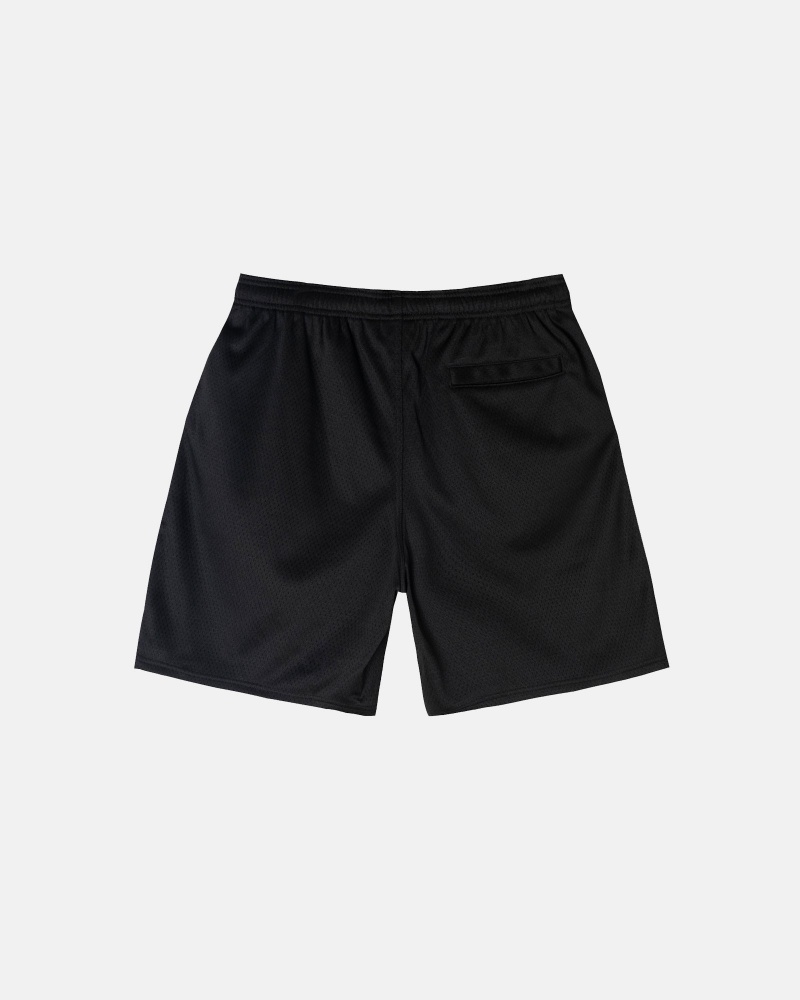 Pantaloni Scurti Stussy Mesh Big Basic Negrii | 50721-IVRJ