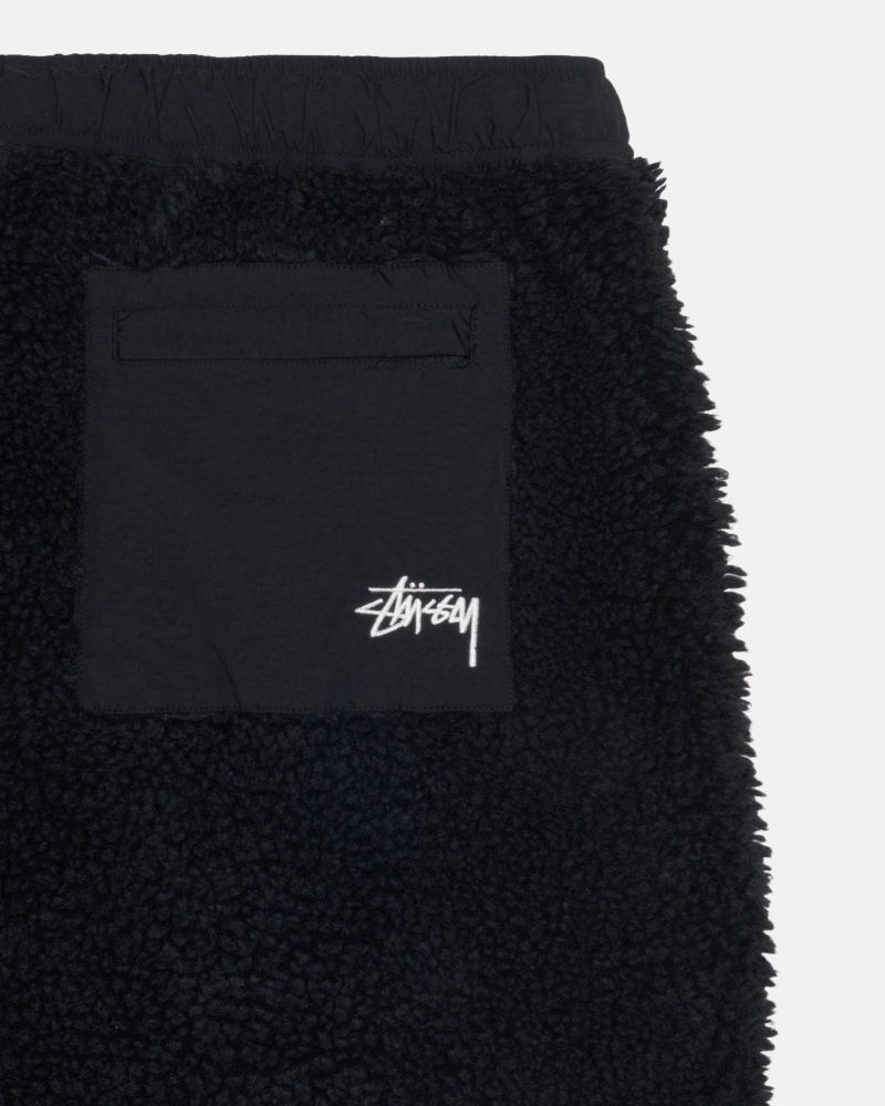 Pantaloni Scurti Stussy Sherpa Negrii | 17432-PFNO