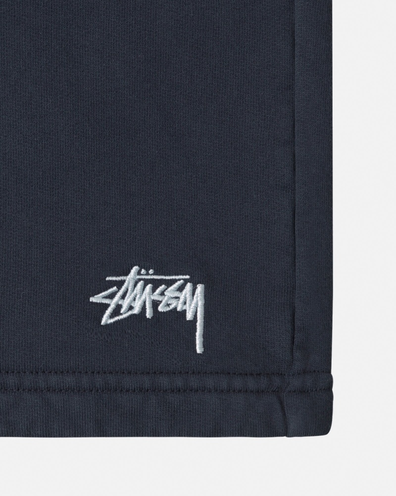 Pantaloni Scurti Stussy Stock Logo Bleumarin | 45386-OXVW