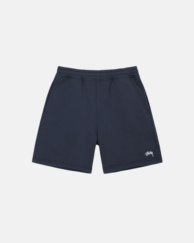 Pantaloni Scurti Stussy Stock Logo Bleumarin | 45386-OXVW