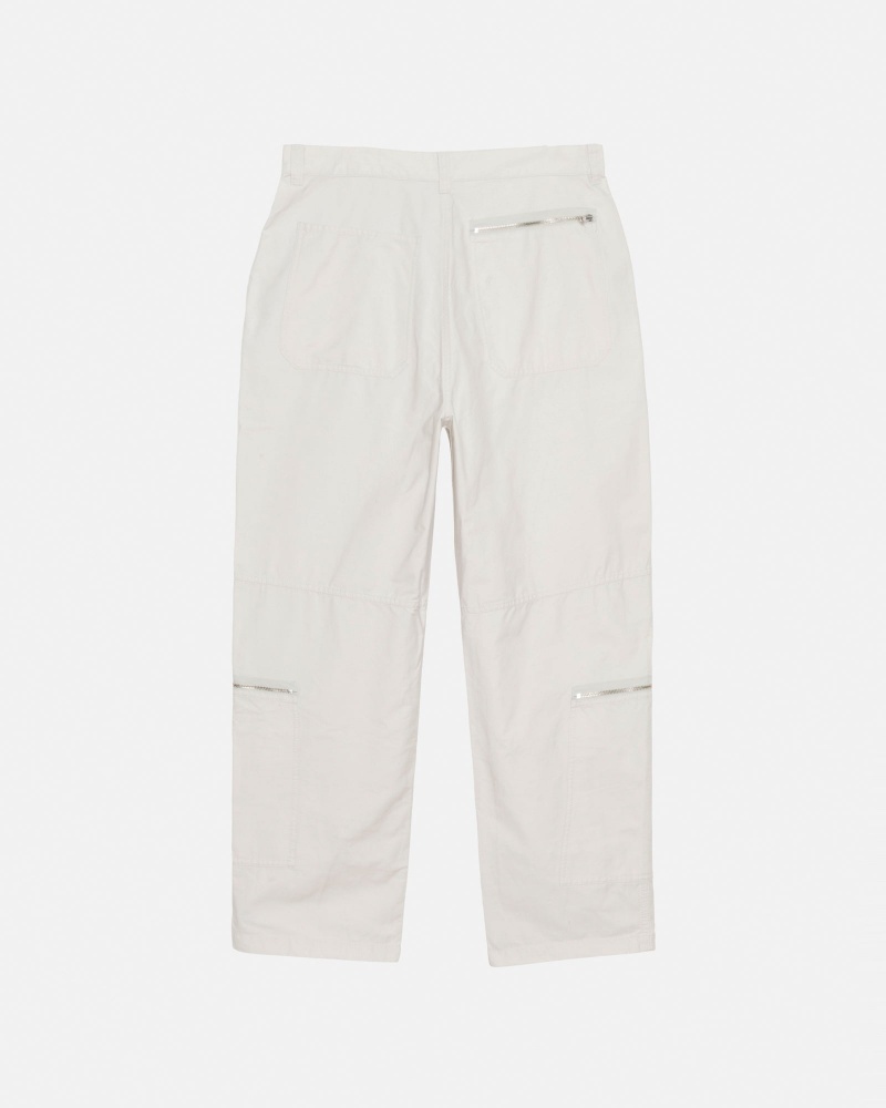 Pantaloni Stussy Nyco Flight Albi | 12736-IXCA